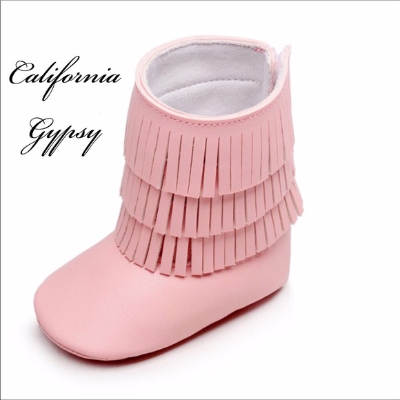 Baby boho fringe moccasin boots✨ - Picture 2 of 2